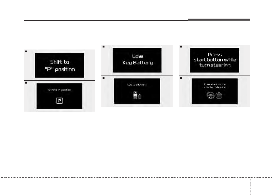 Features of your vehicle, Warning messages | KIA Rondo 2014 User Manual | Page 152 / 517
