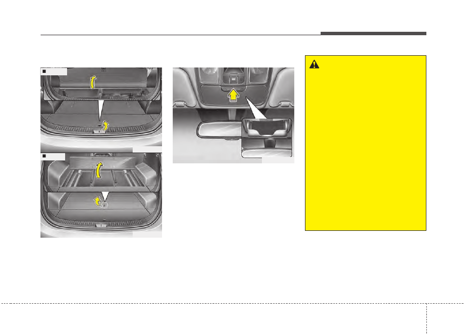 Features of your vehicle, Warning | KIA Rondo 2014 User Manual | Page 234 / 517