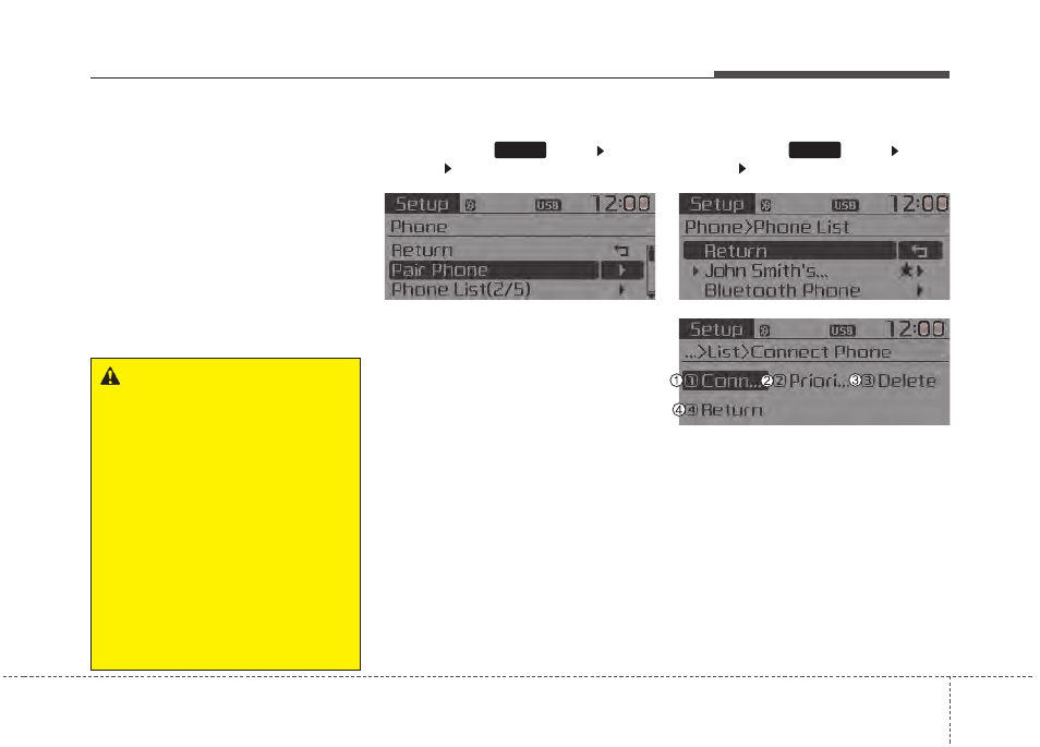 Features of your vehicle, Warning | KIA Rondo 2014 User Manual | Page 296 / 517