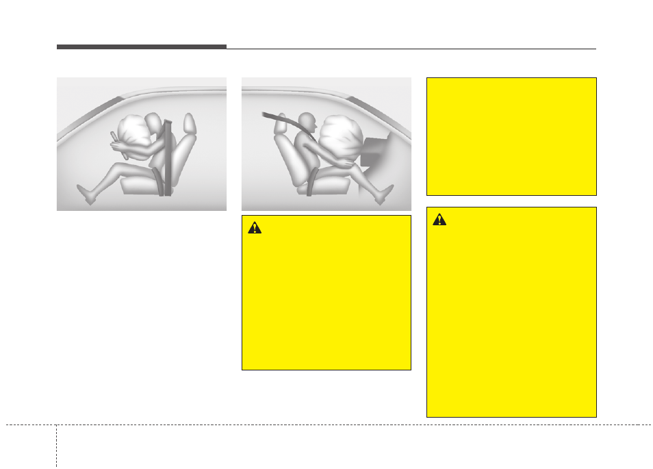 Safety features of your vehicle, Warning | KIA Rondo 2014 User Manual | Page 64 / 517