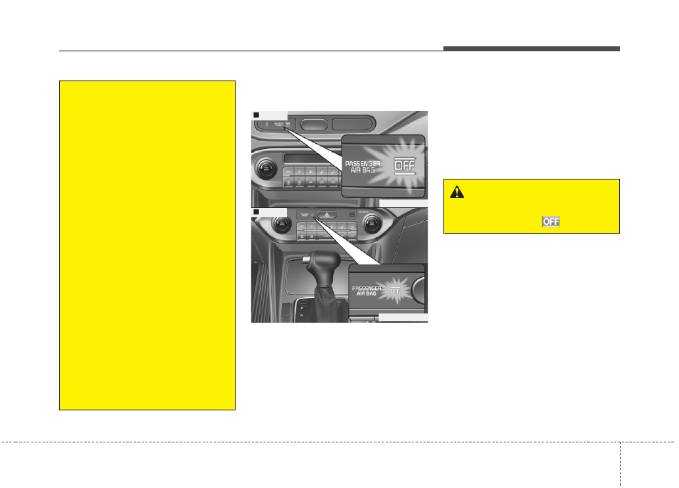 Safety features of your vehicle, Warning | KIA Rondo 2014 User Manual | Page 65 / 517