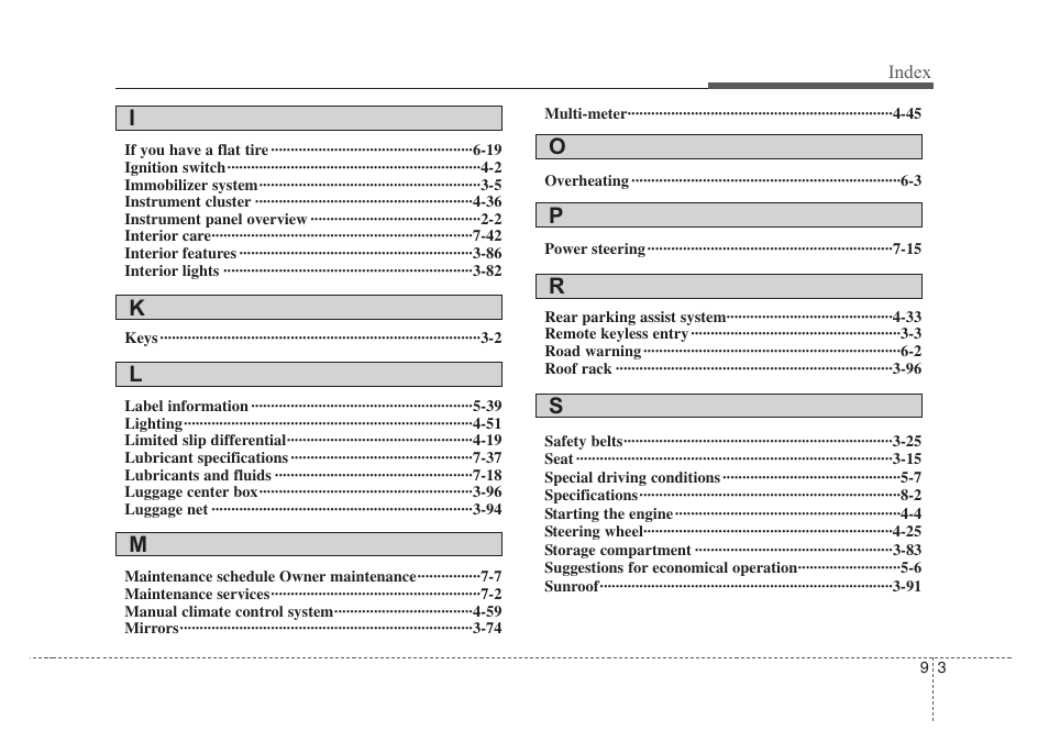 KIA Sorento 2008 User Manual | Page 325 / 326