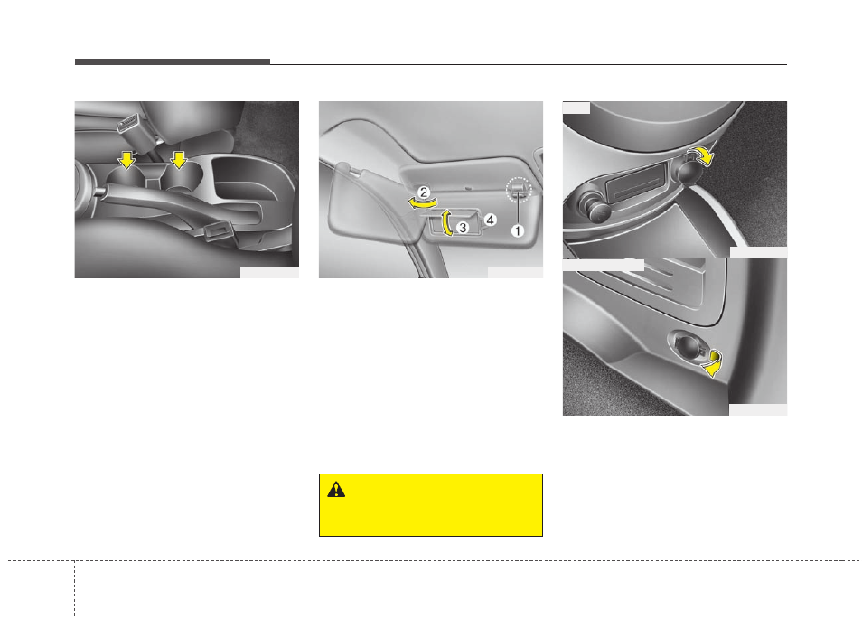 Features of your vehicle, Warning | KIA Soul 2011 User Manual | Page 162 / 356