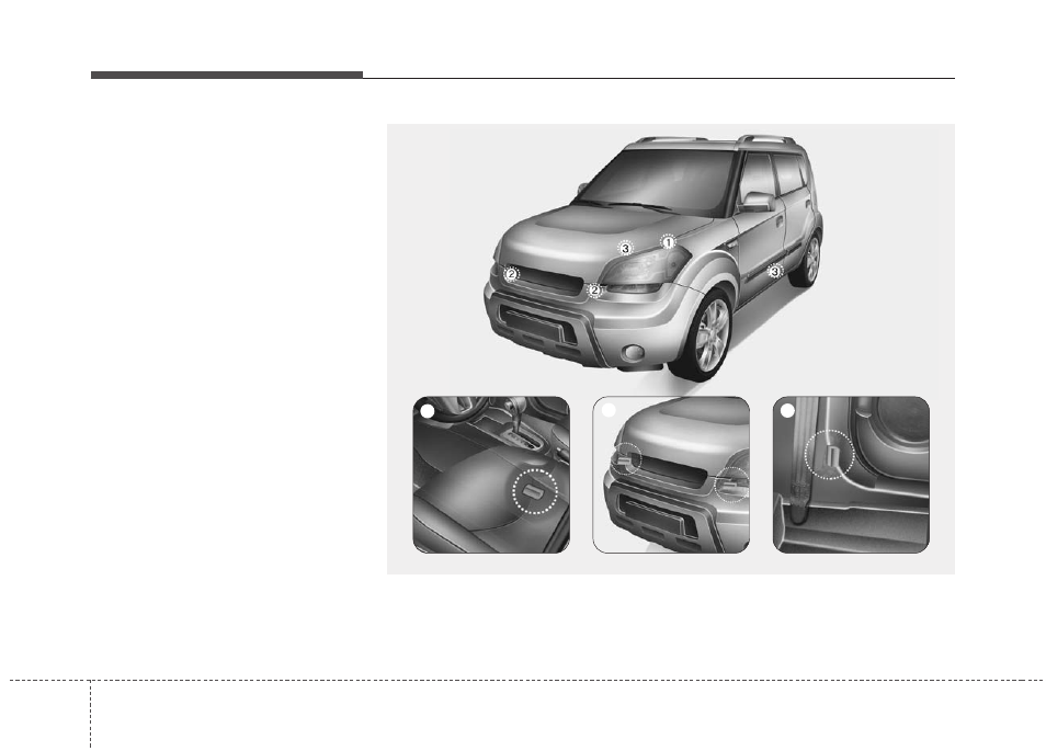 Safety features of your vehicle | KIA Soul 2011 User Manual | Page 65 / 356