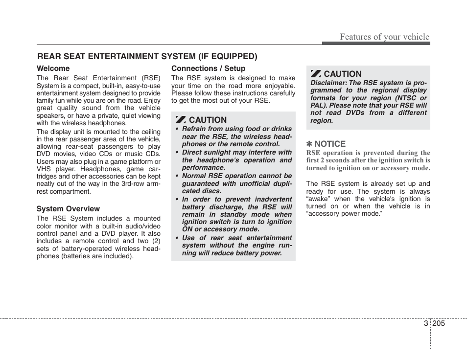 KIA Sedona 2008 User Manual | Page 214 / 339