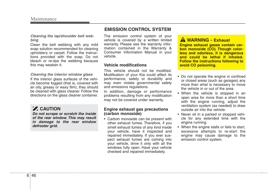 Maintenance | KIA Sedona 2008 User Manual | Page 331 / 339