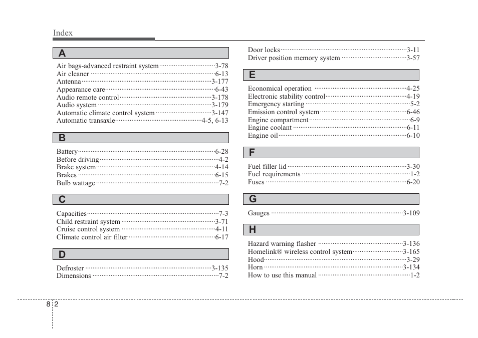 KIA Sedona 2008 User Manual | Page 337 / 339