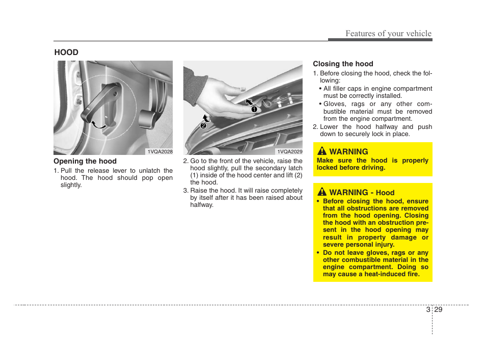 Features of your vehicle | KIA Sedona 2008 User Manual | Page 38 / 339