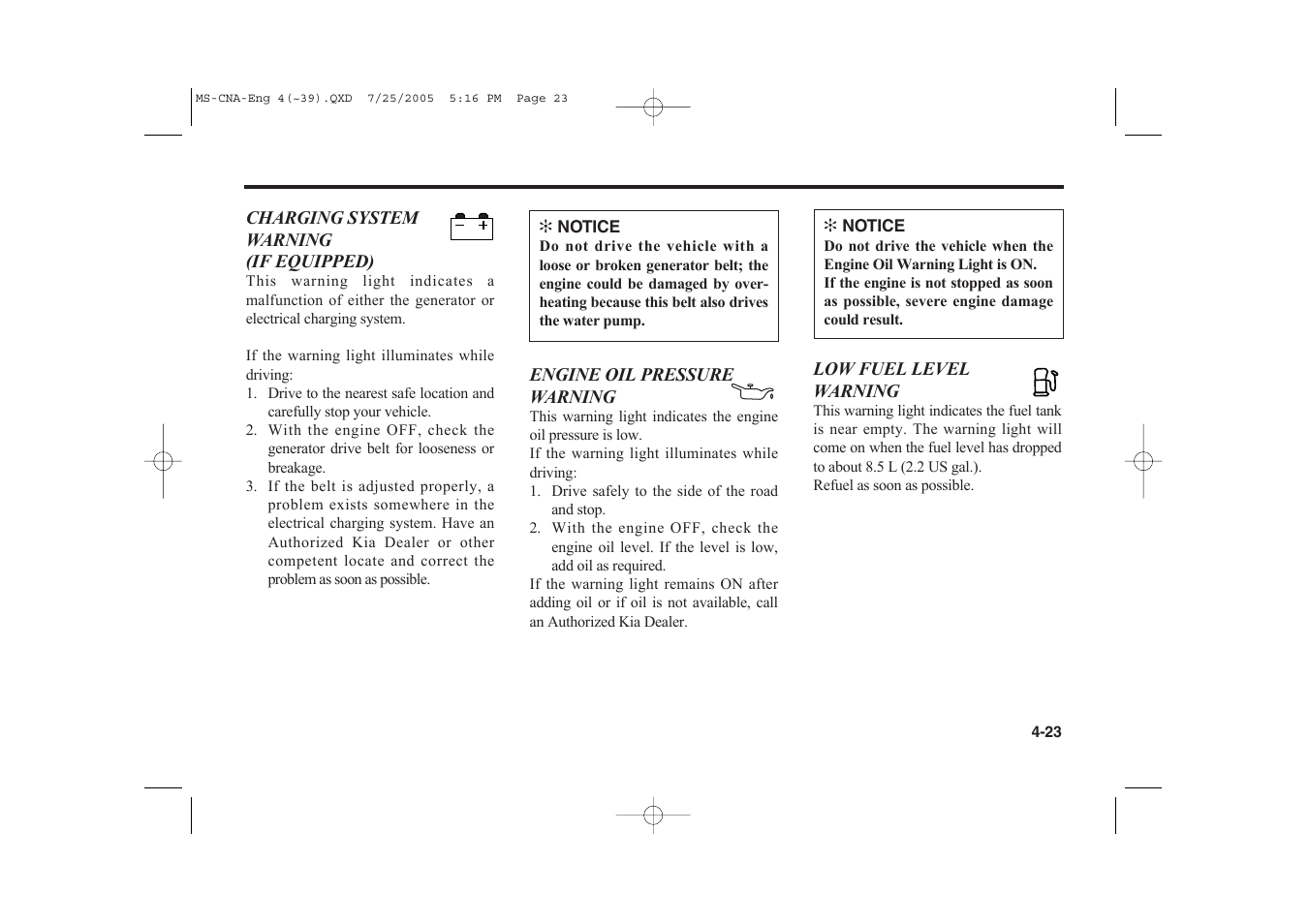 KIA Magentis 2006 User Manual | Page 102 / 225