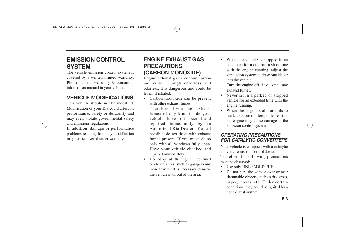 Emission control system | KIA Magentis 2006 User Manual | Page 139 / 225