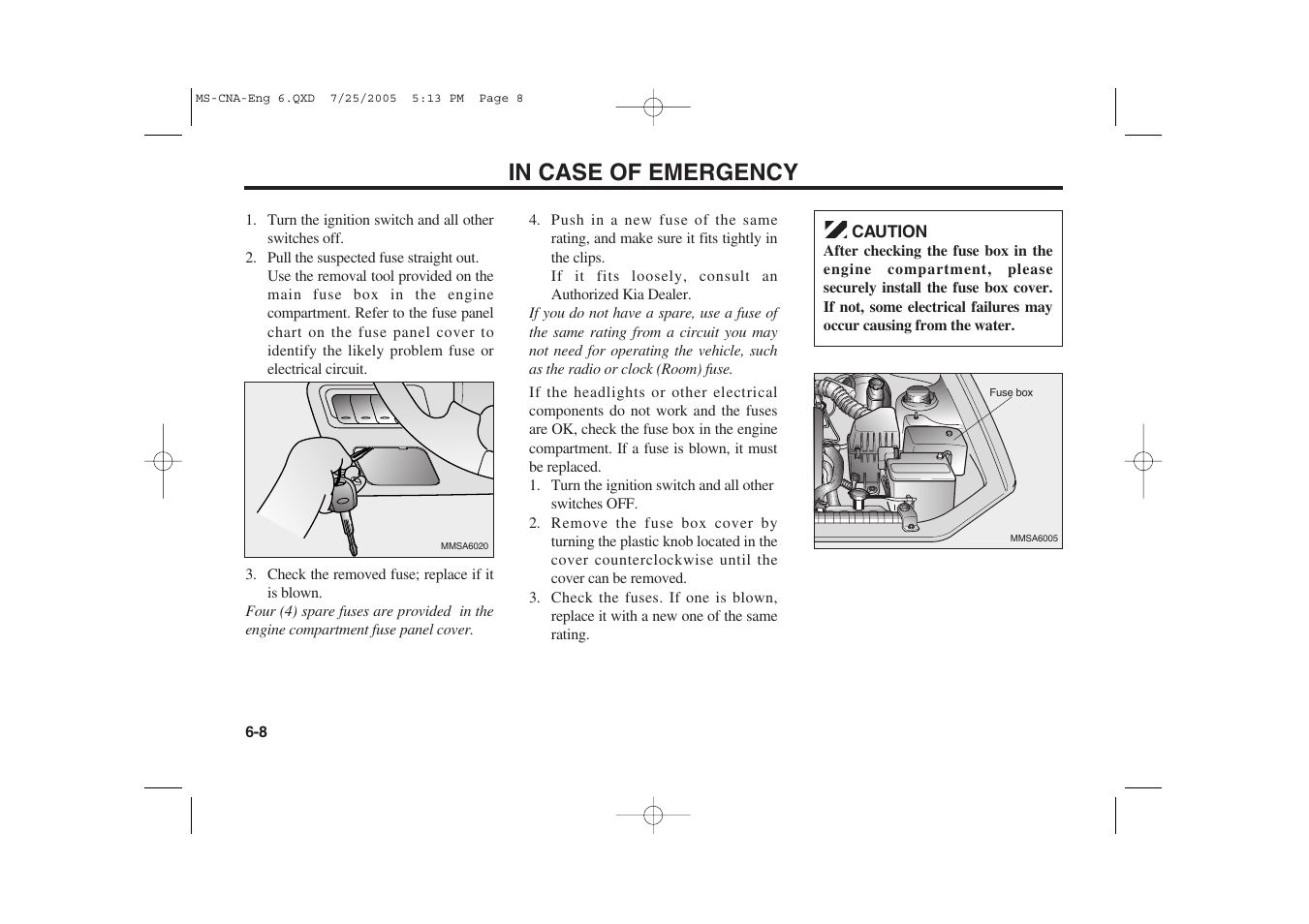 KIA Magentis 2006 User Manual | Page 159 / 225