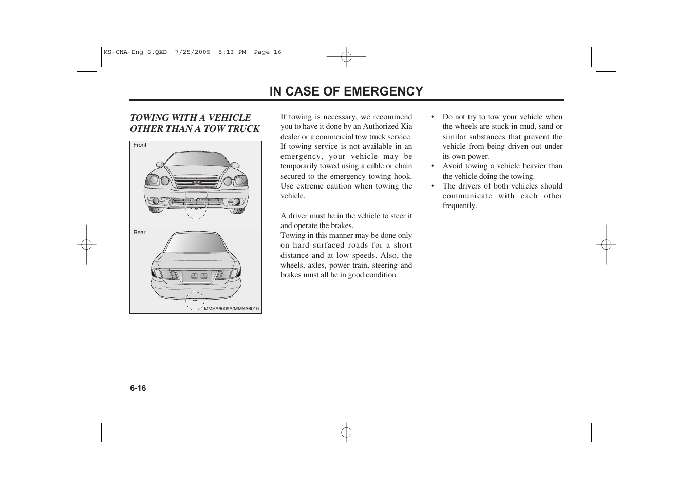 KIA Magentis 2006 User Manual | Page 167 / 225