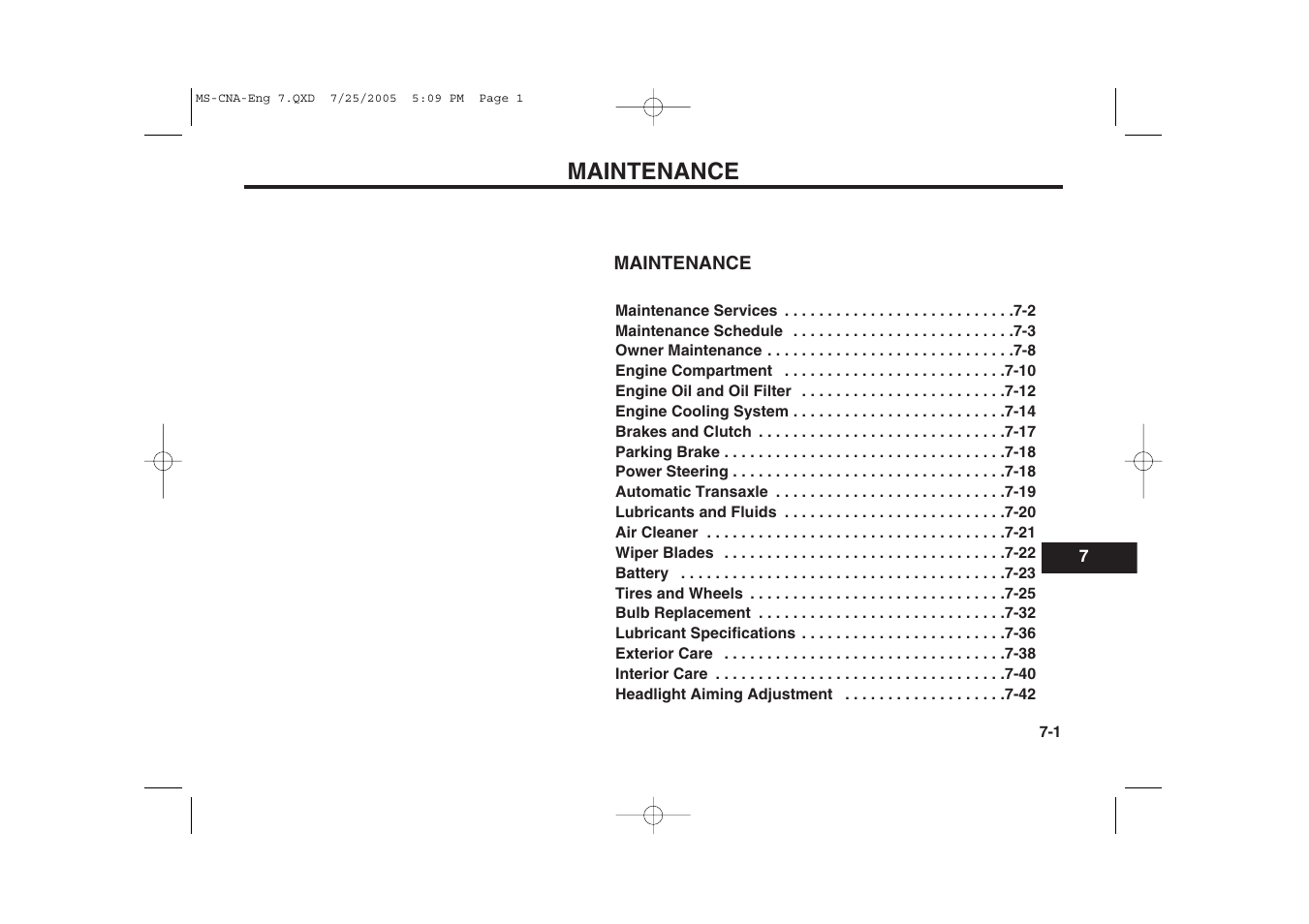 Maintenance | KIA Magentis 2006 User Manual | Page 177 / 225