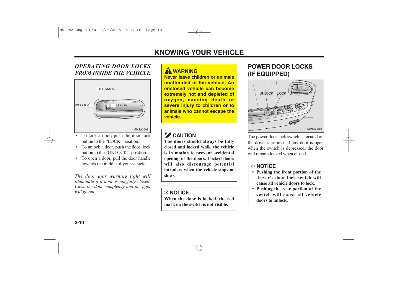 Knowing your vehicle | KIA Magentis 2006 User Manual | Page 19 / 225