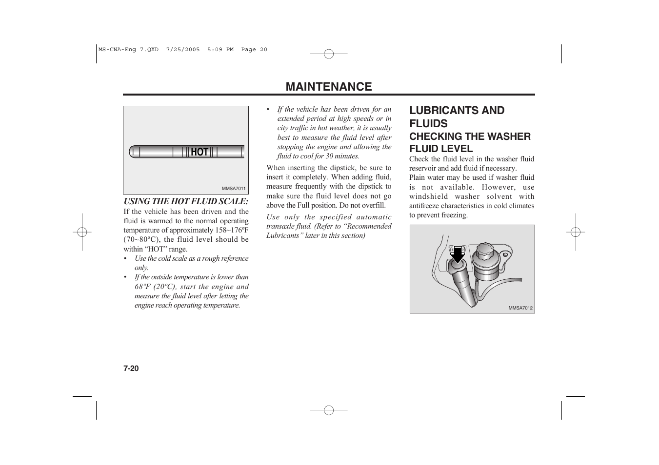 Maintenance, Lubricants and fluids | KIA Magentis 2006 User Manual | Page 196 / 225