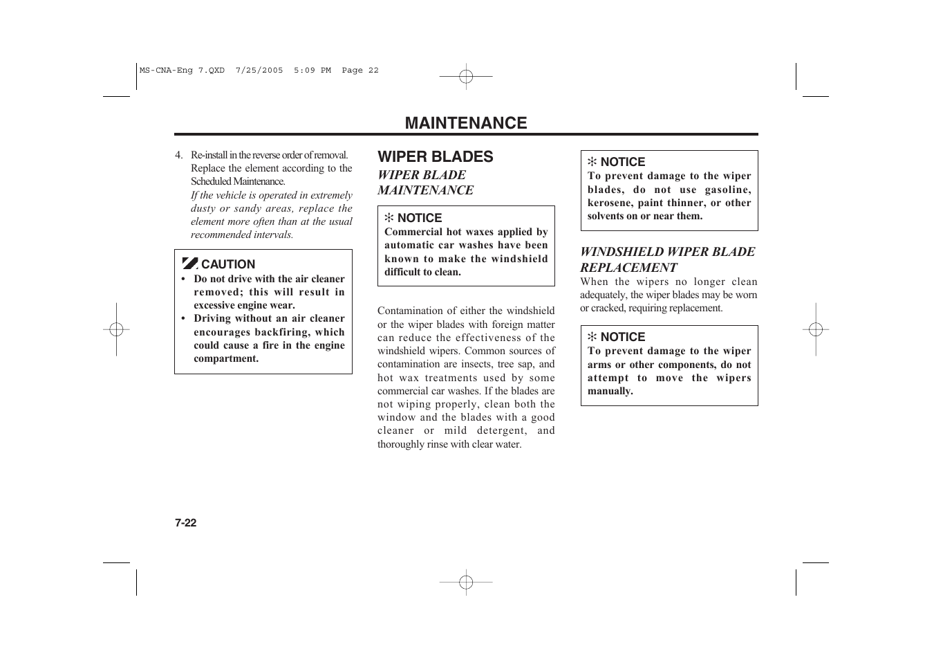 Maintenance | KIA Magentis 2006 User Manual | Page 198 / 225