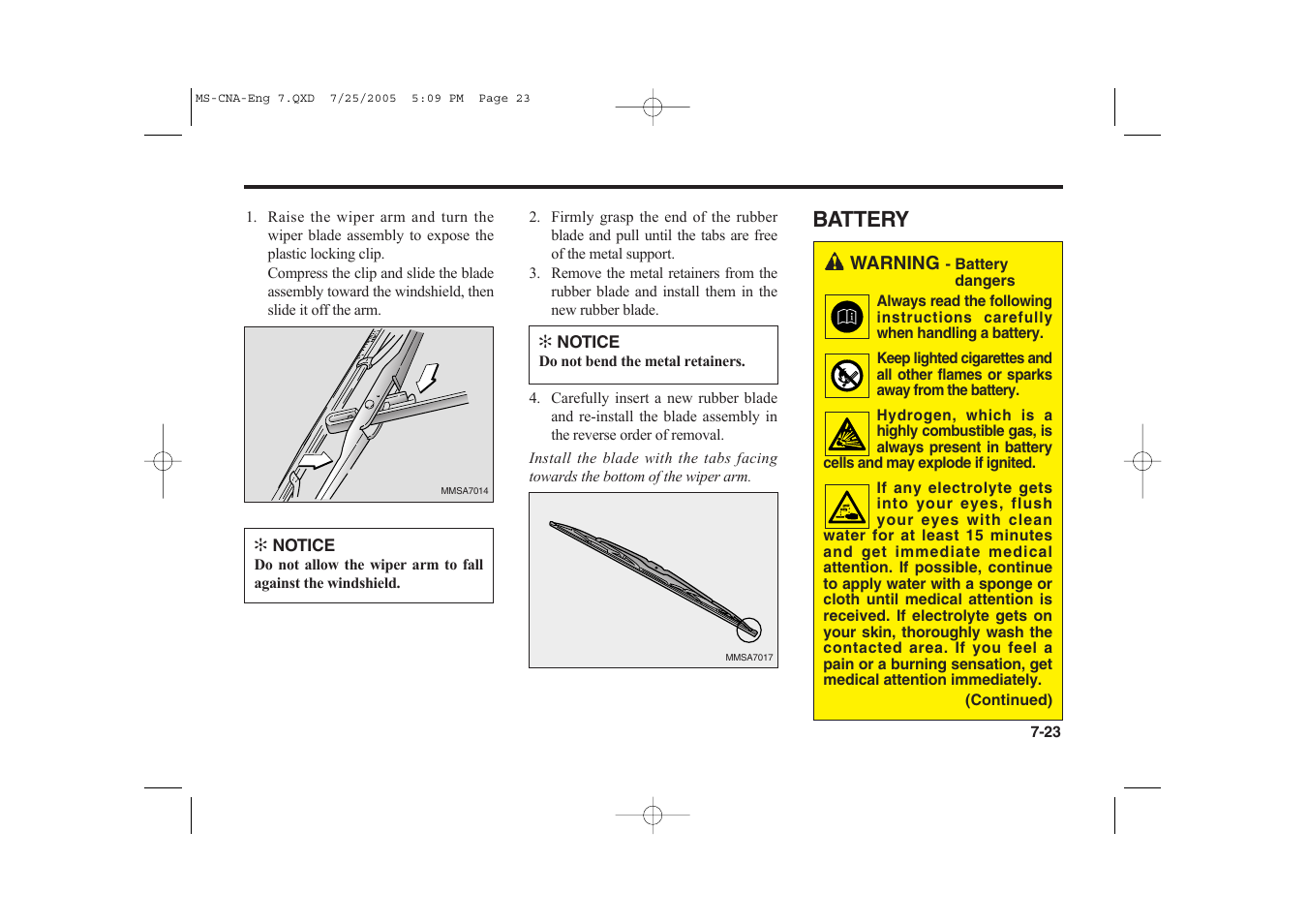 Battery | KIA Magentis 2006 User Manual | Page 199 / 225