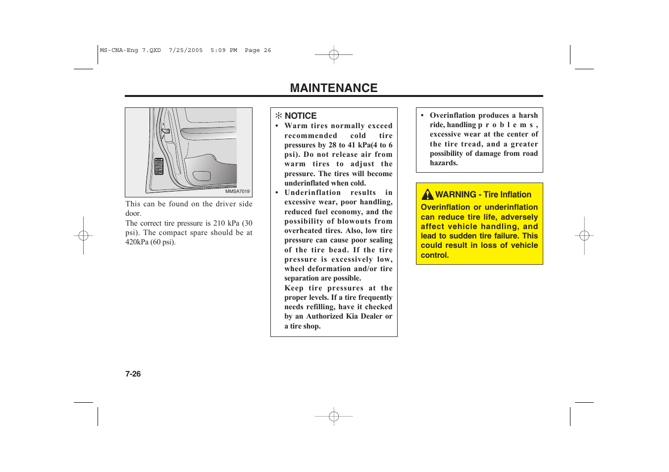 Maintenance | KIA Magentis 2006 User Manual | Page 202 / 225
