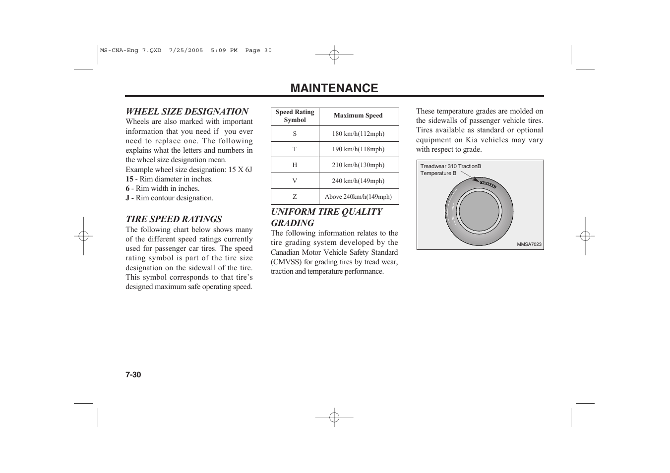 Maintenance | KIA Magentis 2006 User Manual | Page 206 / 225