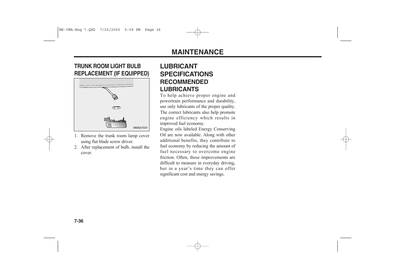 Maintenance | KIA Magentis 2006 User Manual | Page 212 / 225