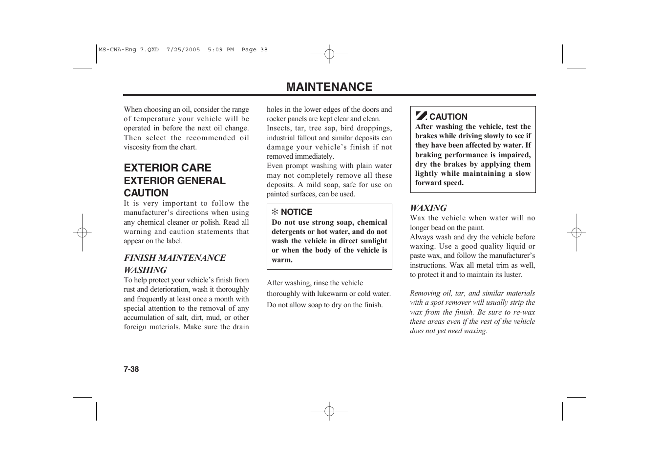 Maintenance | KIA Magentis 2006 User Manual | Page 214 / 225