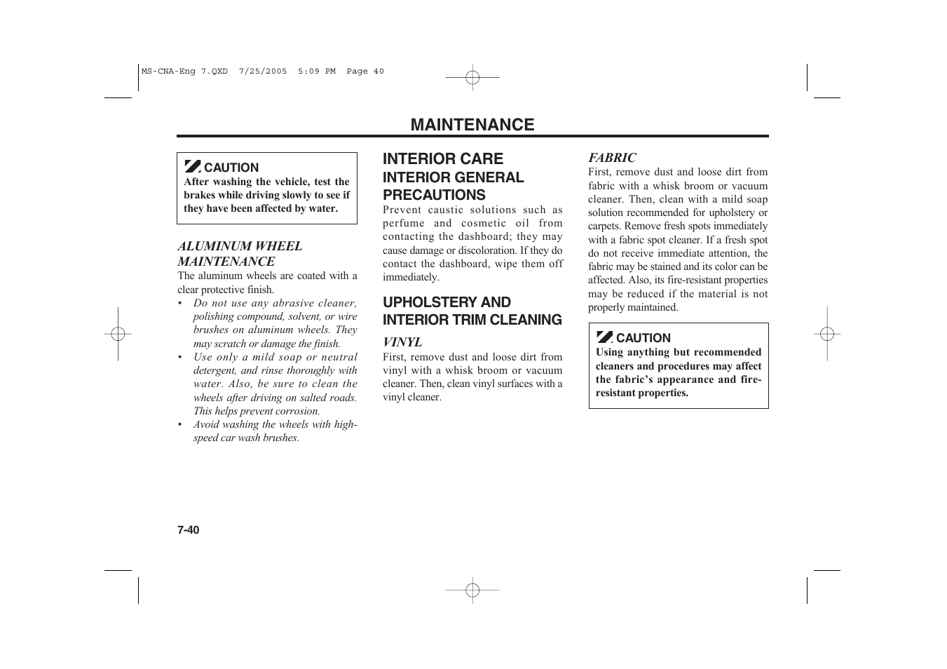 Maintenance | KIA Magentis 2006 User Manual | Page 216 / 225
