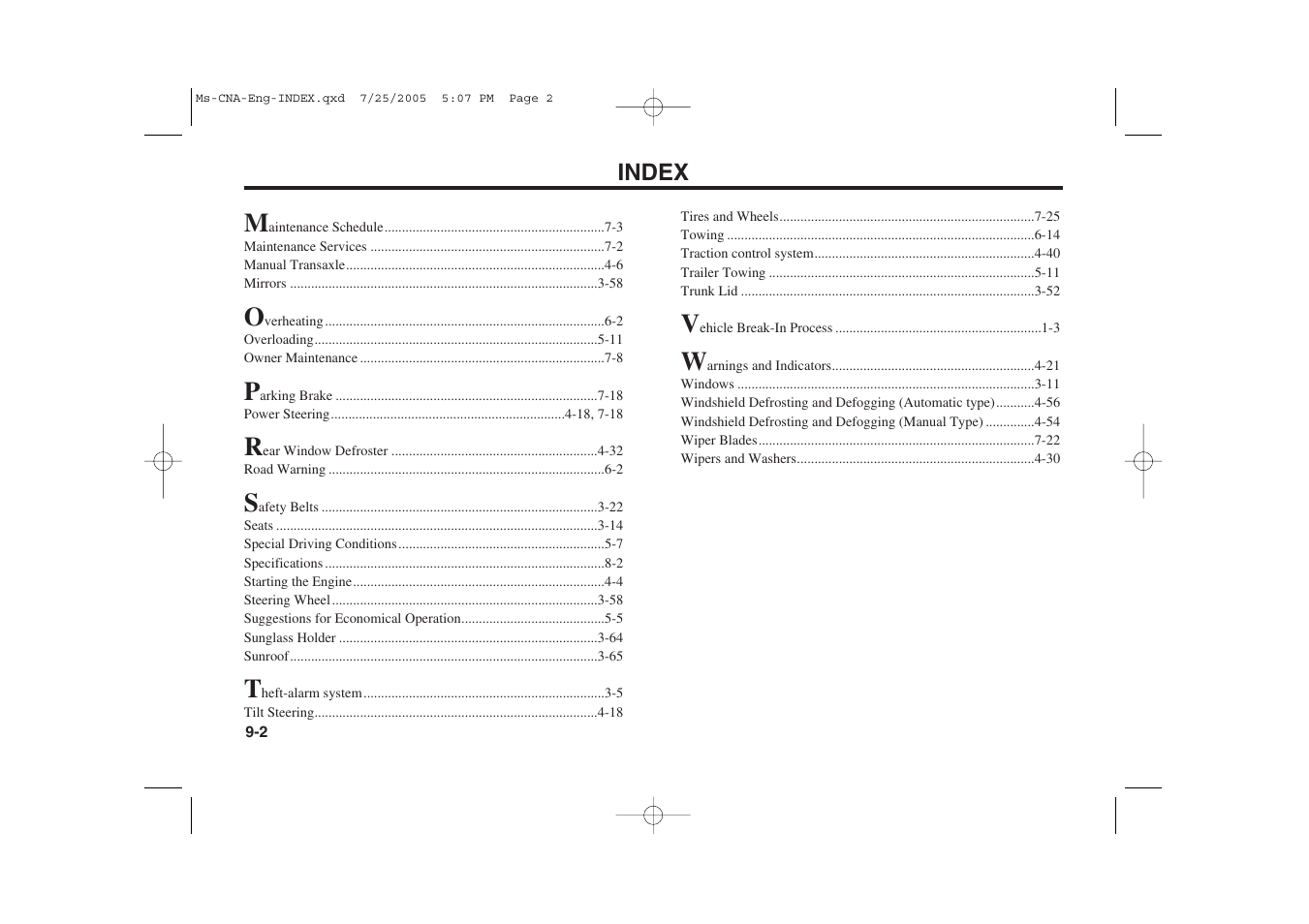 KIA Magentis 2006 User Manual | Page 225 / 225