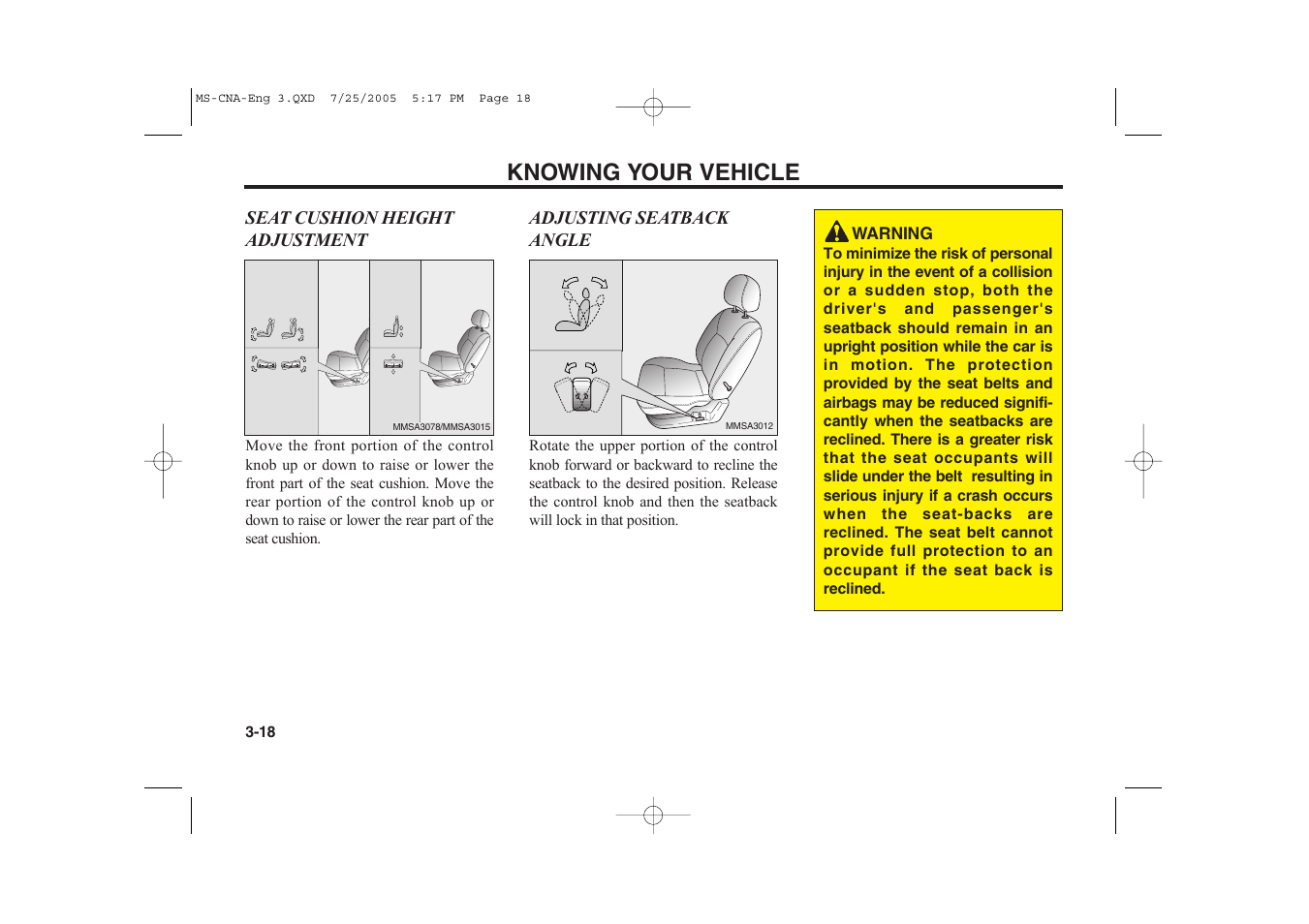 Knowing your vehicle | KIA Magentis 2006 User Manual | Page 27 / 225