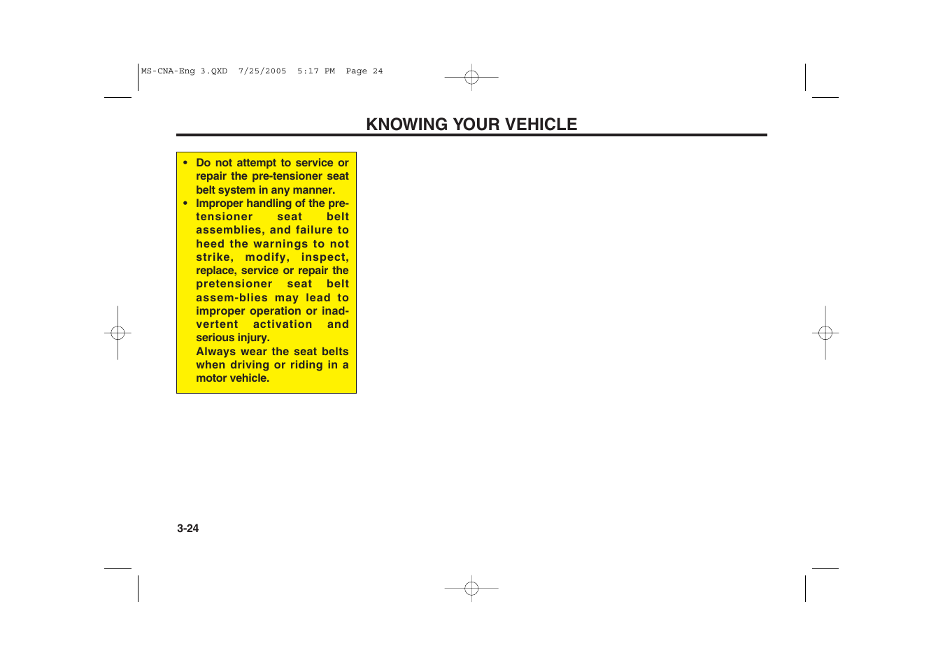 Knowing your vehicle | KIA Magentis 2006 User Manual | Page 33 / 225