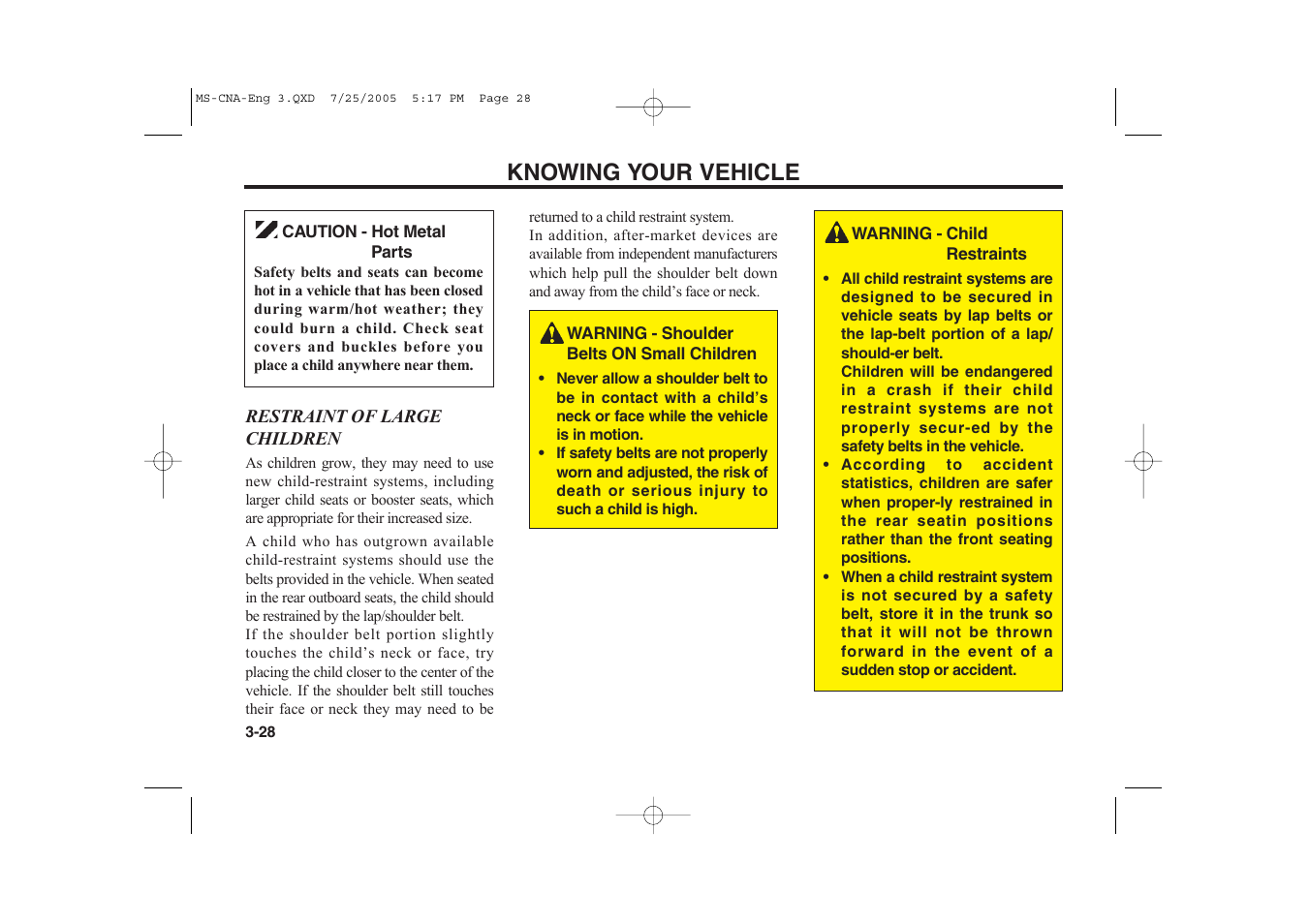 Knowing your vehicle | KIA Magentis 2006 User Manual | Page 37 / 225