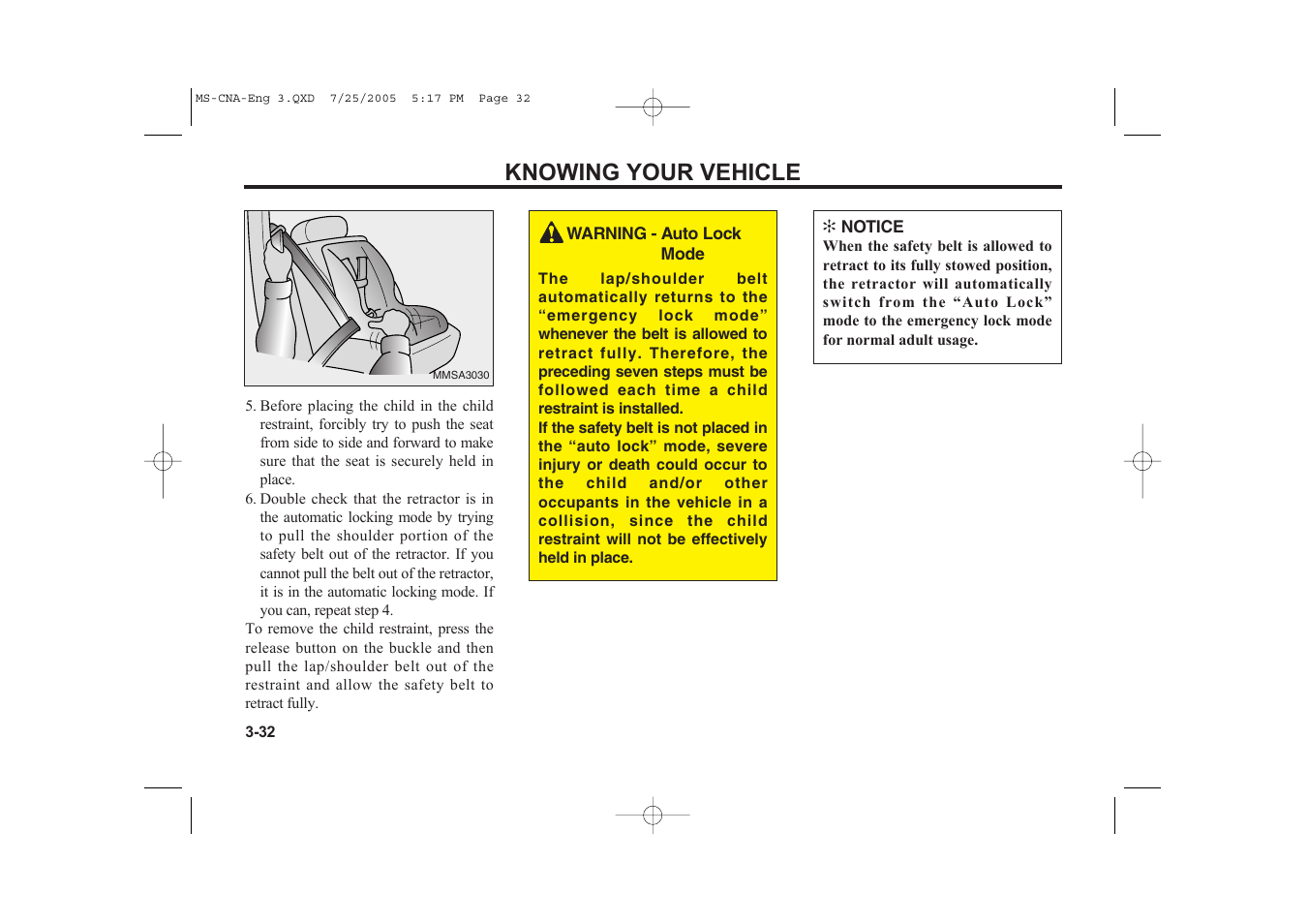 Knowing your vehicle | KIA Magentis 2006 User Manual | Page 41 / 225
