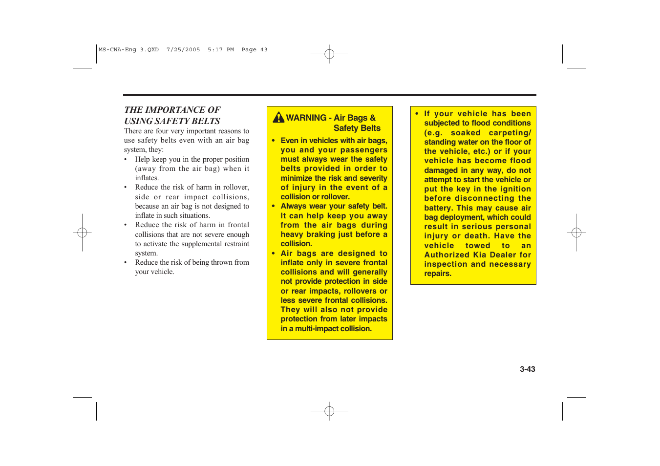KIA Magentis 2006 User Manual | Page 52 / 225