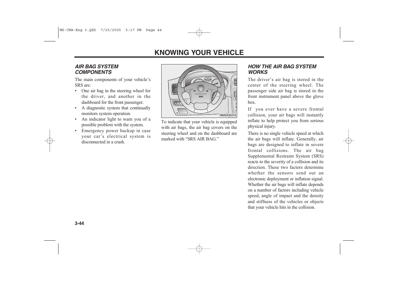 Knowing your vehicle | KIA Magentis 2006 User Manual | Page 53 / 225