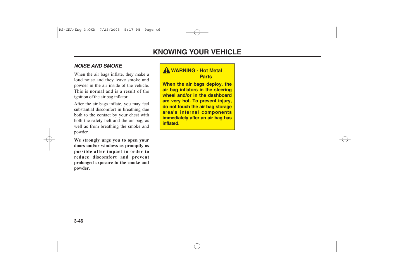 Knowing your vehicle | KIA Magentis 2006 User Manual | Page 55 / 225