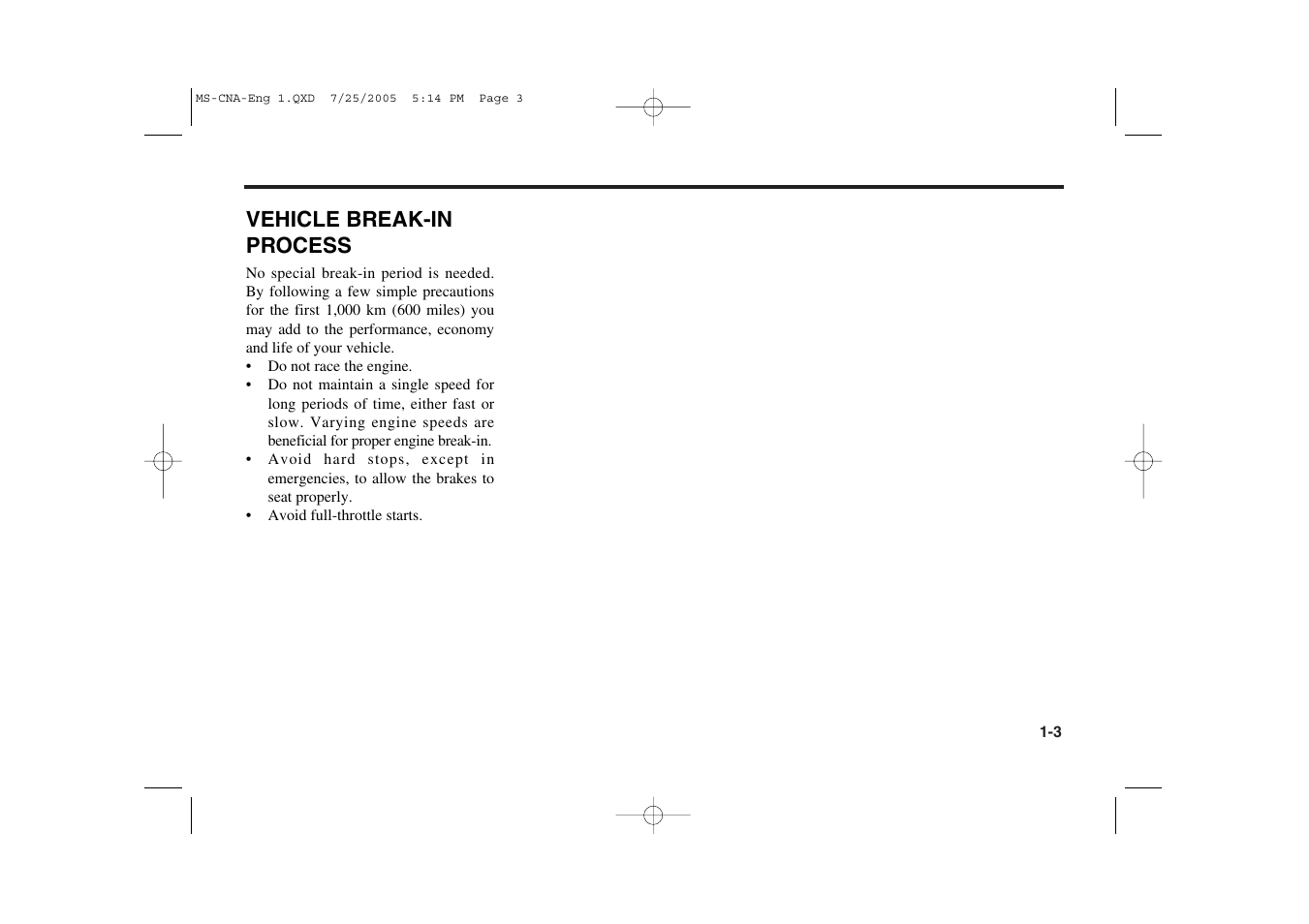 Vehicle break-in process | KIA Magentis 2006 User Manual | Page 6 / 225