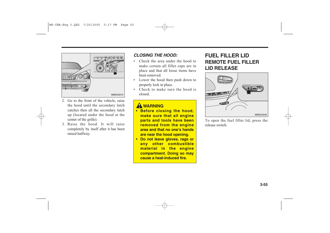 Fuel filler lid | KIA Magentis 2006 User Manual | Page 64 / 225