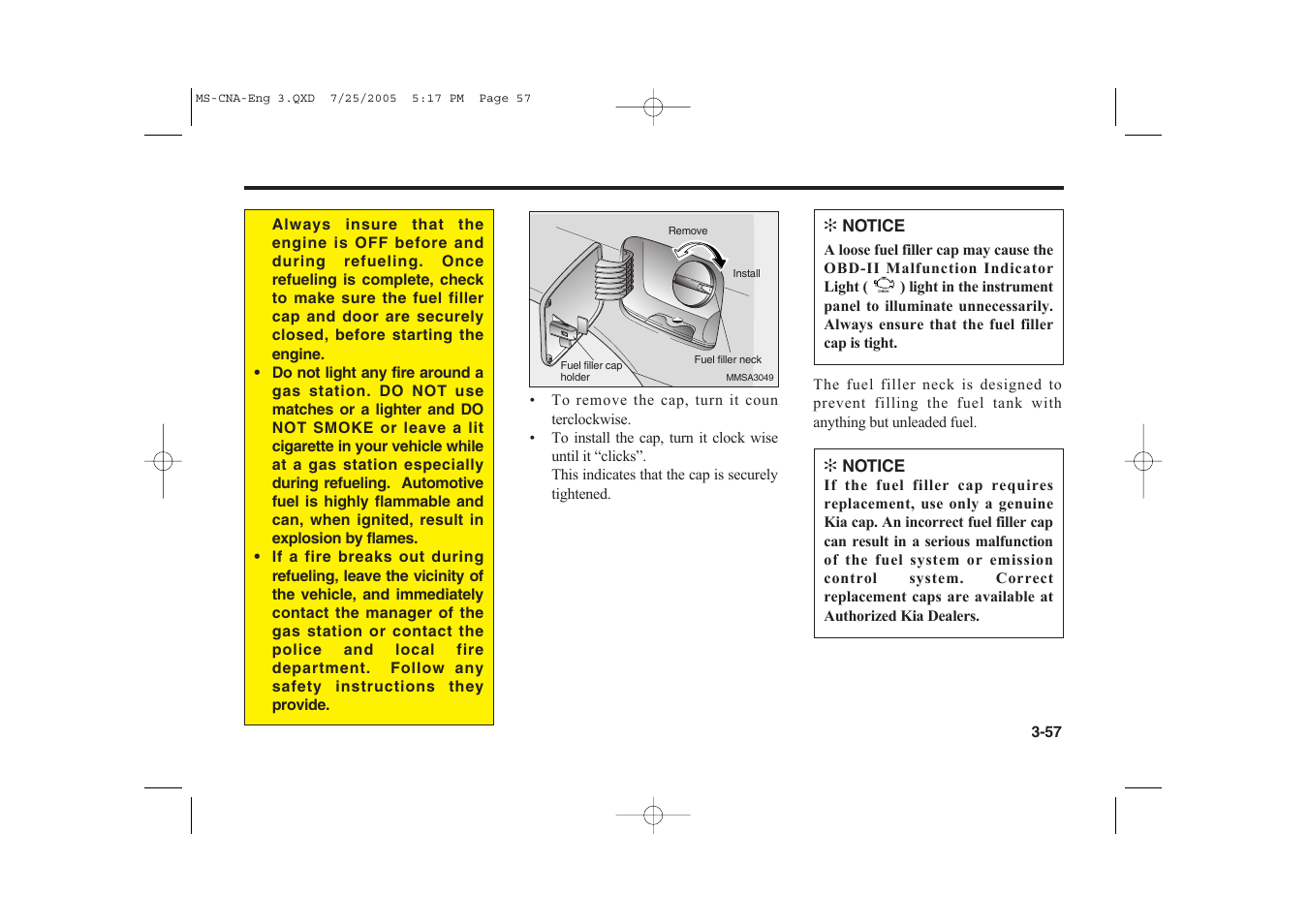 KIA Magentis 2006 User Manual | Page 66 / 225