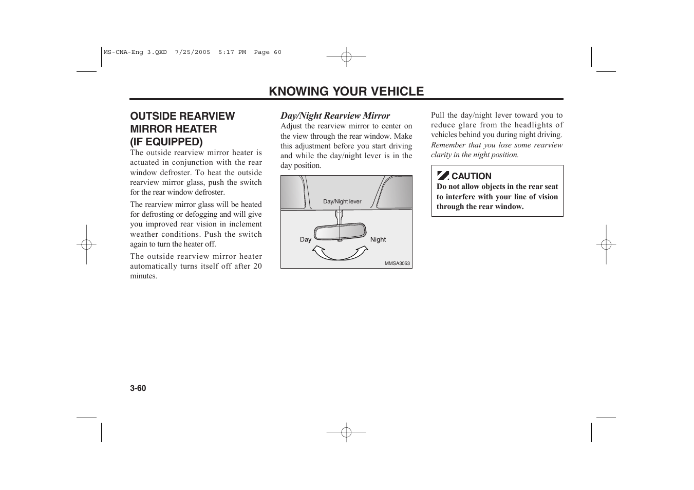 Knowing your vehicle | KIA Magentis 2006 User Manual | Page 69 / 225
