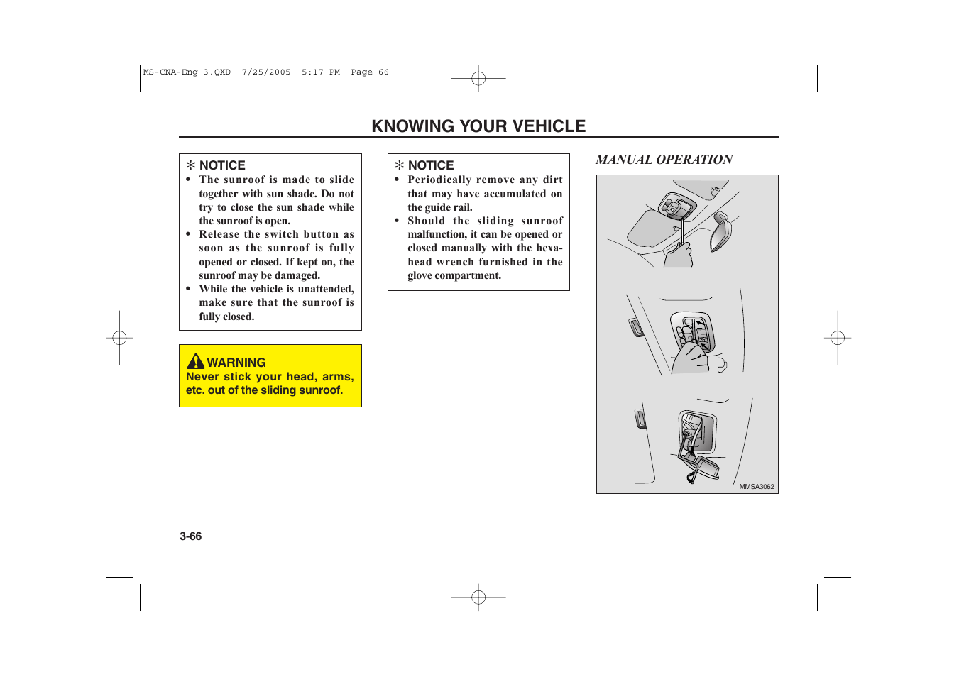 Knowing your vehicle | KIA Magentis 2006 User Manual | Page 75 / 225