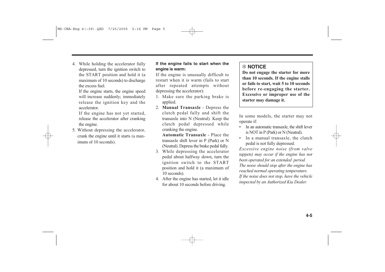 KIA Magentis 2006 User Manual | Page 84 / 225