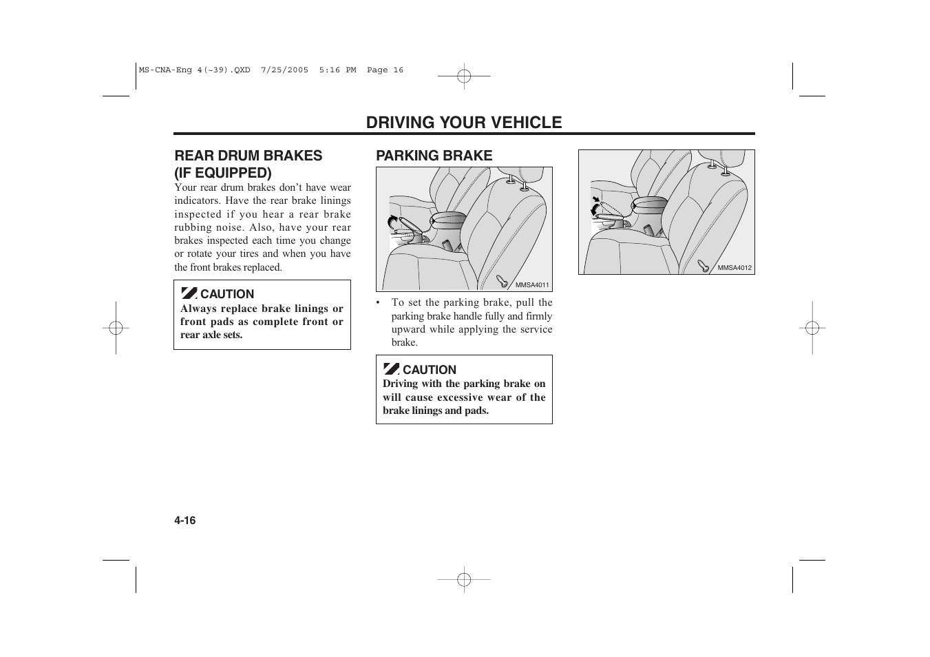 Driving your vehicle | KIA Magentis 2006 User Manual | Page 95 / 225