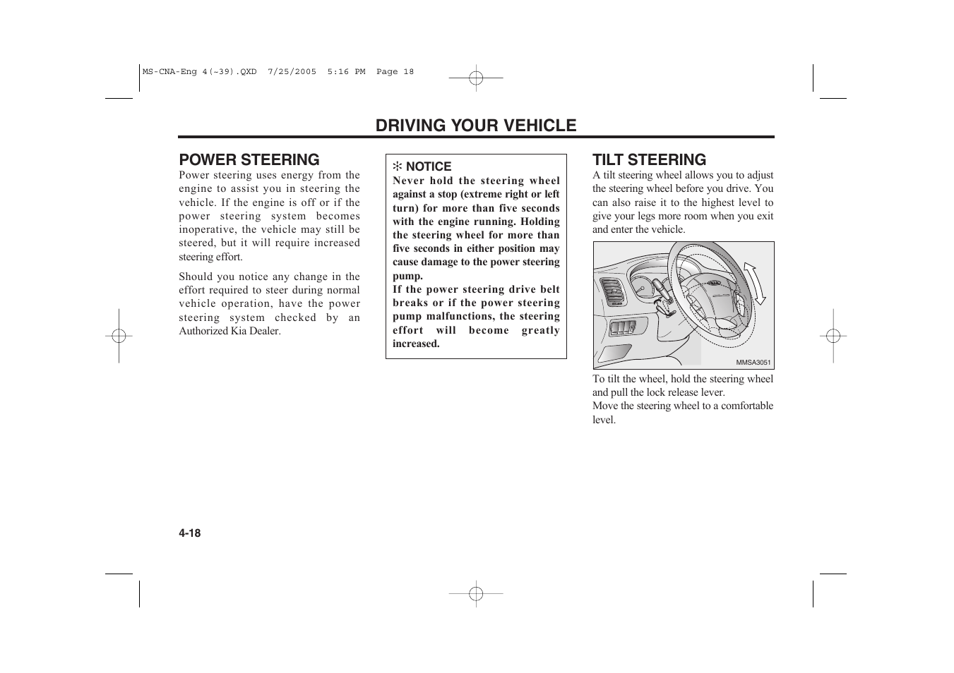 Driving your vehicle | KIA Magentis 2006 User Manual | Page 97 / 225