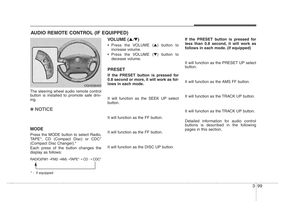 Knowing your vehicle | KIA Amanti 2008 User Manual | Page 109 / 283