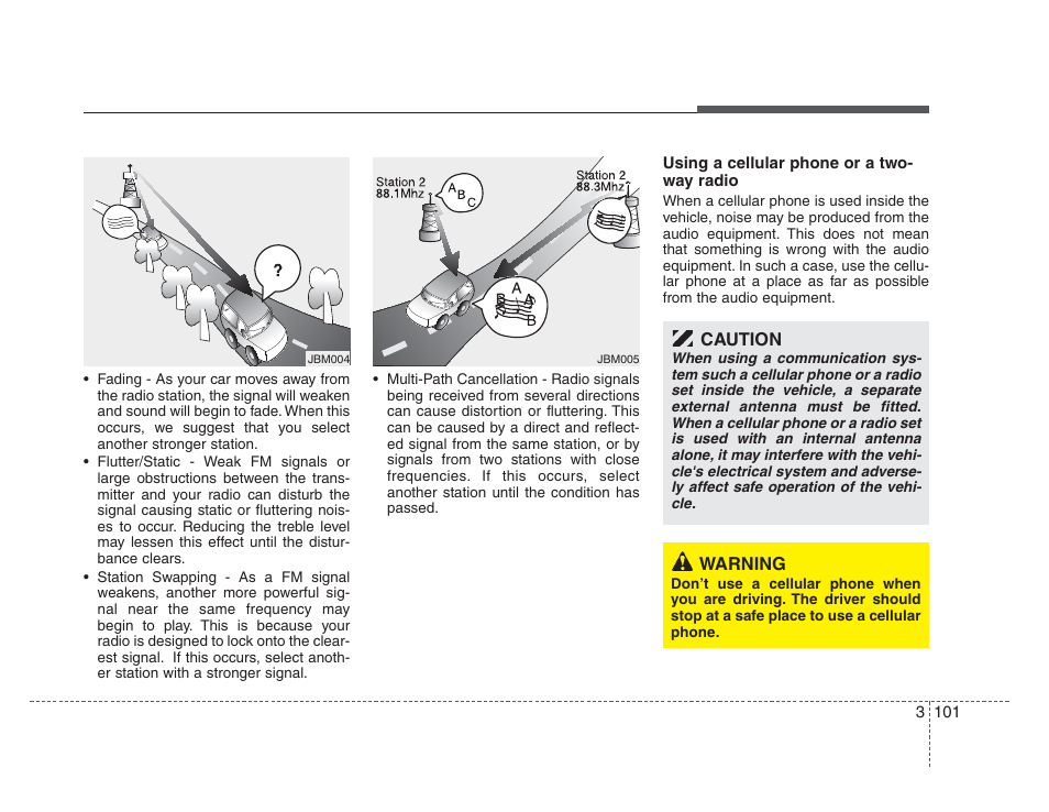 Knowing your vehicle | KIA Amanti 2008 User Manual | Page 111 / 283