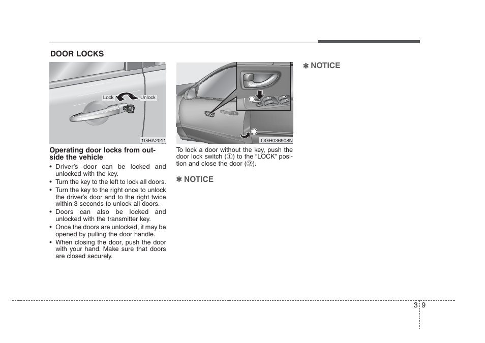 Knowing your vehicle | KIA Amanti 2008 User Manual | Page 19 / 283