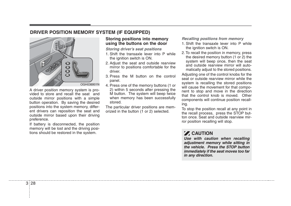 Knowing your vehicle | KIA Amanti 2008 User Manual | Page 38 / 283