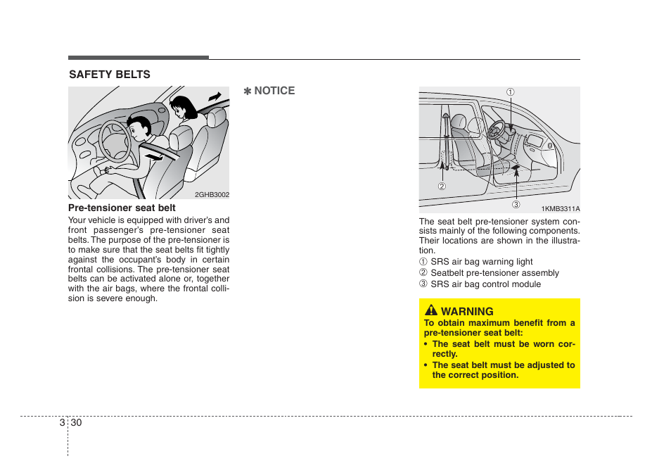 KIA Amanti 2008 User Manual | Page 40 / 283