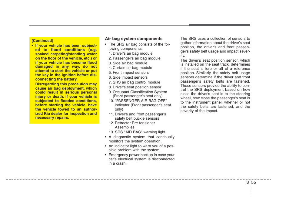 Knowing your vehicle | KIA Amanti 2008 User Manual | Page 65 / 283