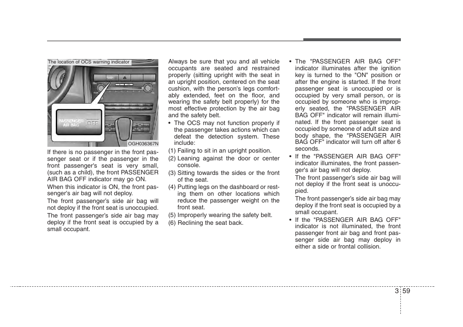 Knowing your vehicle | KIA Amanti 2008 User Manual | Page 69 / 283