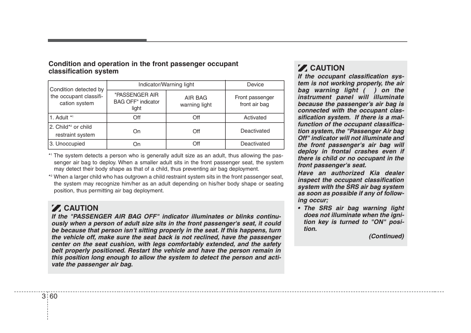 Knowing your vehicle, Caution | KIA Amanti 2008 User Manual | Page 70 / 283